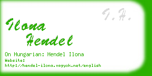 ilona hendel business card
